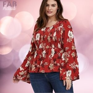 Torrid | CRINKLED GAUZE MIDI BABYDOLL TOP